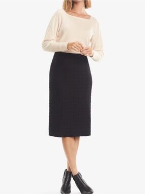 MM Lafleur Black Midi Pencil Skirt